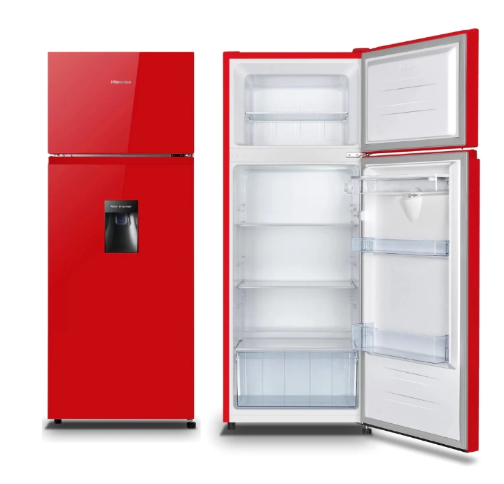 Hisense Refregirator 204L, Frost , Low Noise, Environment-Friendly Tech , Red,R600 Gas,Dispenser