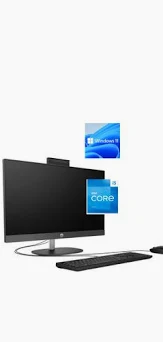 HP ProOne 240 G10 All-in-one Desktop PC 13th Gen Intel?? Core?? i5-1334U 1.3GHz up to 4.6GHz512GB PCIe?? NVMe?? SSD | 8GB DDR4-3200 (1x8GB) RAM | 23.8" diagona HP 125 USB Wired Keyboard & Wired Mouse | IRON GRAY | 1 Year Channel Warranty